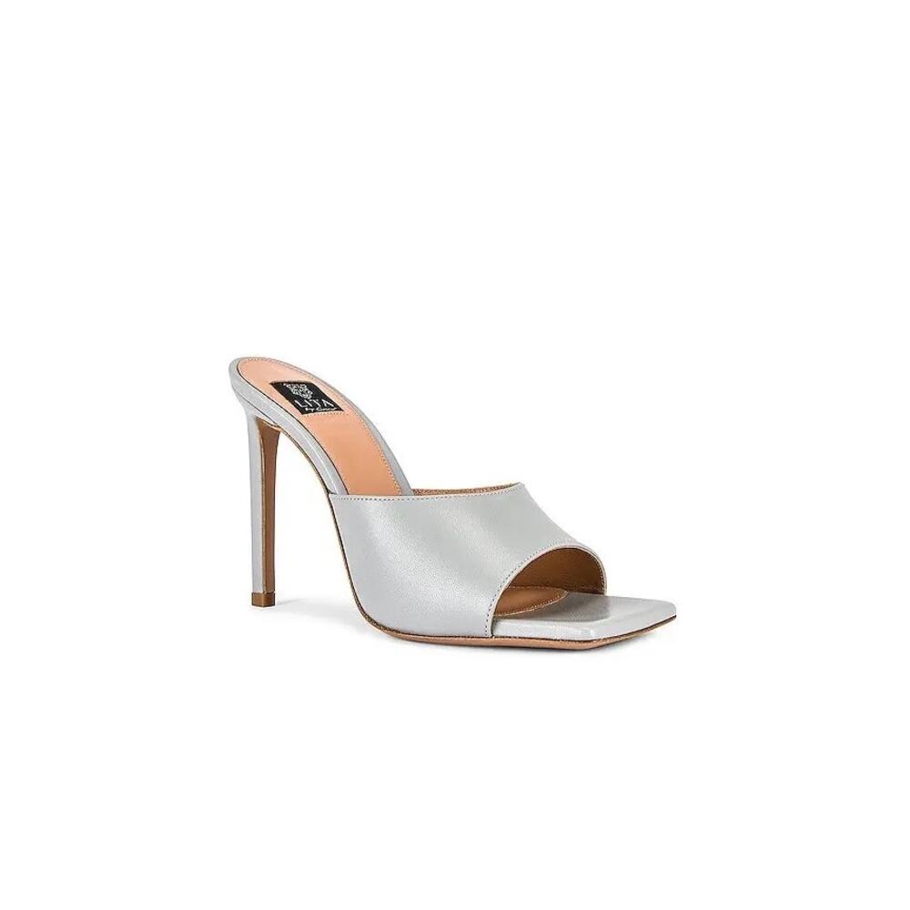 Lita by Ciara | Square Toe Mule in Silver